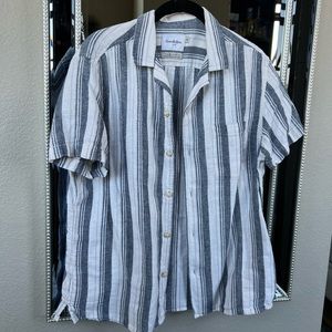 Mens button down linen shirt